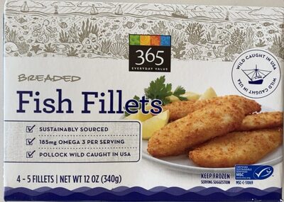 Breaded fish fillets