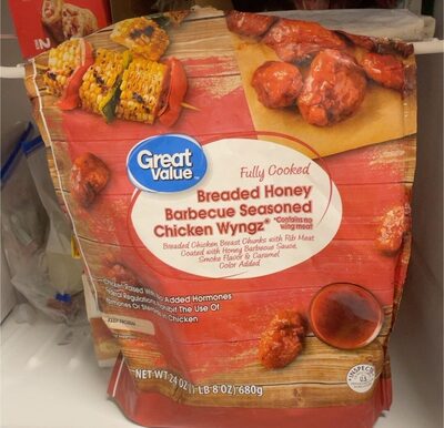 Breaded honey barbecue seasoned chicken wyngz