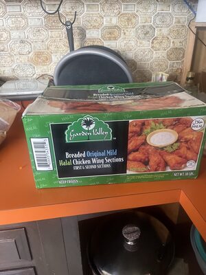 Breaded Original Mild Halal Chicken Wing Sections