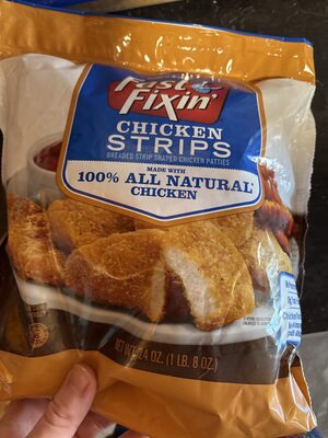 Breaded Strip Chicken Breast Patties With Rib