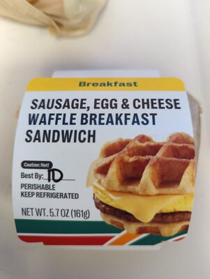 Breakfast Sandwich (Sausage, Egg, & Cheese Waffle)
