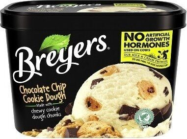 Breyers chocolate chip cookie dough frozen dairy dessert