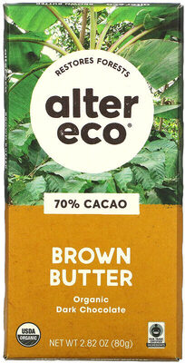 Brown butter organic deep dark salted chocolate