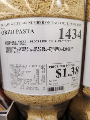 Bulk Orzo