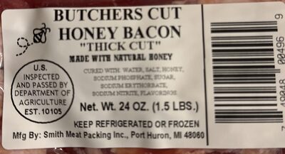 Butcher cut honey bacon thick cut
