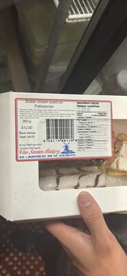 Butter cream pastries