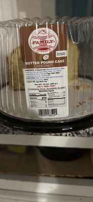 Butter Pound Cake (Coconut)
