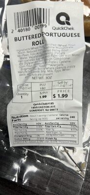 BUTTERED PORTUGUESE ROLL