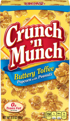 Buttery toffee popcorn with peanuts