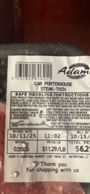 CAB PORTERHOUSE STEAK-THIN