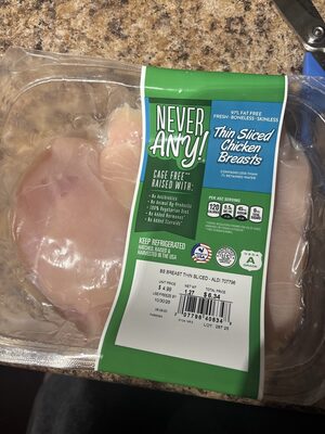 Cage Free Thin Sliced Chicken Breasts