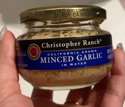 California grown minced garlic in water
