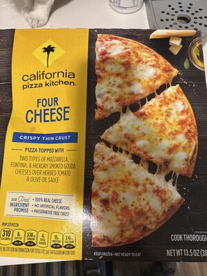 California pizza kit crispy thin crust four cheese frozen pizza