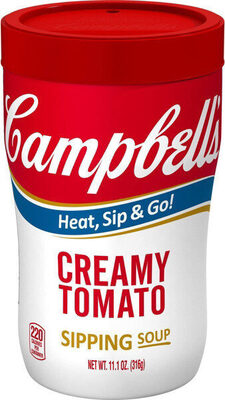 Campbell& soup on the go creamy tomato microwaveable cup