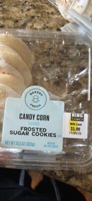 Candy Corn Flavored Frosted Sugar Cookies