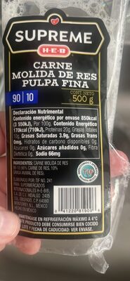 CARNE MOLIDA DE RES PULPA FINA