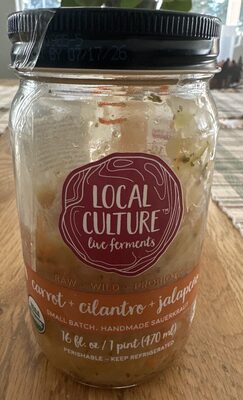 Carrot Cilantro Jalapeño Sauerkraut