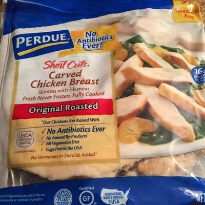 Carved chicken breast