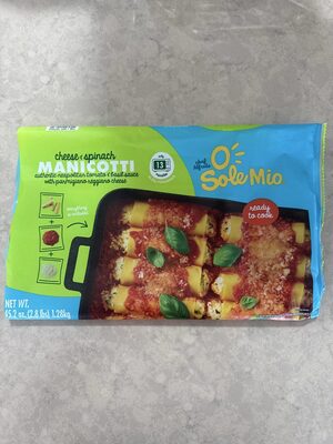 Cheese And Spinach Manicotti