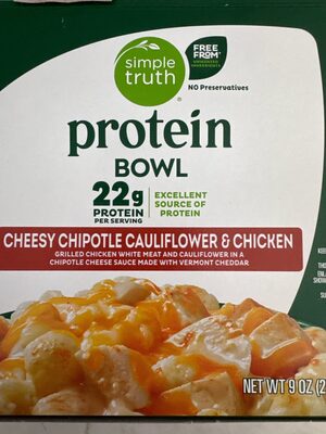 Cheesy Chipotle cauliflower & Chicken Bowl