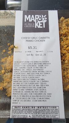 Cheesy Garlic Ciabatta Panko Chicken