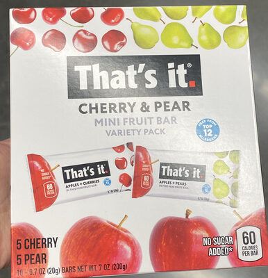 Cherry & Pear Mini Fruit Bar Variety Pack