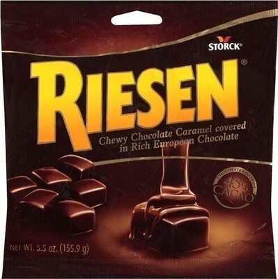 Chewy dark chocolate caramel candy