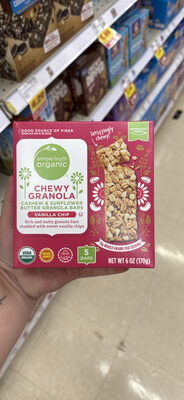 Chewy Granola Cashew & Sunflower Butter Granola Bars Vanilla Chip