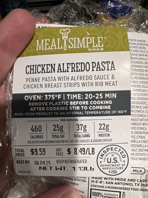 Chicken Alfredo Pasta with Chicken