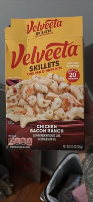 Chicken Bacon Ranch Elbow Macaroni with Cheese Sauce, Seasoning & Bacon Bits