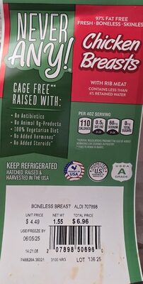 Chicken breasts boneless skinless