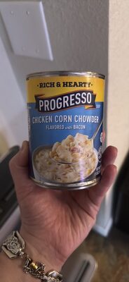 Chicken Corn Chowder Flavored with Bacon