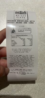 CHICKEN ENCHILADA WITH SMOKEY BEANS AND CORN