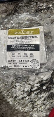 CHICKEN FLORENTINE RAVIOLI