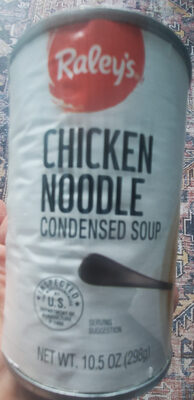 Chicken noodle condensed soup, chicken noodle