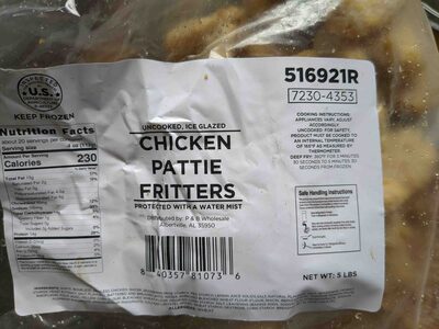 Chicken pattie fritters