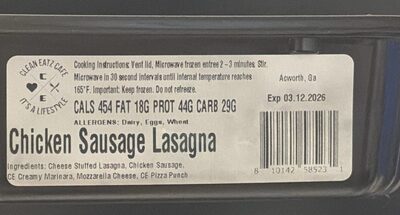Chicken Sausage Lasagna