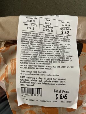 Chicken Tenders from Safeway Deli