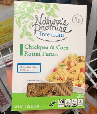 Chickpea & corn rotini pasta