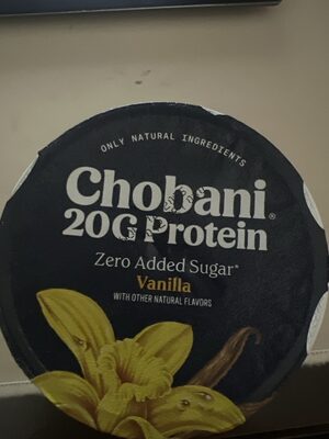 Chobani 20G Protein Zero sugar Vanilla