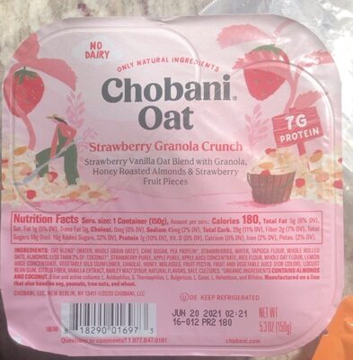 Chobani Oat Strawberry Granola Crunch