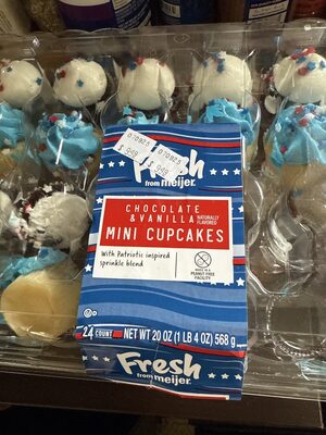 Chocolate and Vanilla Mini Cupcakes