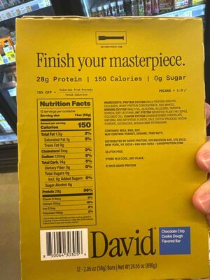 Chocolate Chip Cookie Dough Flavored Bar