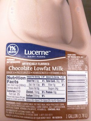 Chocolate Lowfat Milk