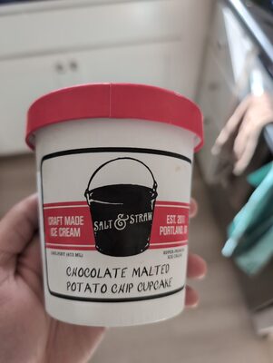Chocolate Malted Potato Chip Cupcake Ice Cream