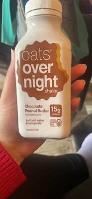 Chocolate Peanut Butter oats overnight shake