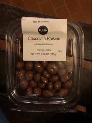 Chocolate Raisins With Sea Salt Caramel Flavored Coating