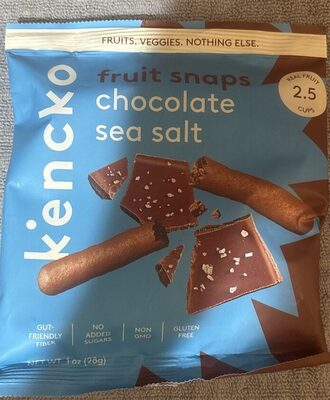 Chocolate sea salt fruit snaps