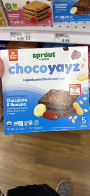 Chocoyayz Organic Mini Filled Snack Bar Chocolate & Banana