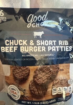 Chuck & Short Rib Beef Burger Patties